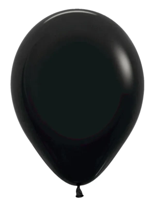 11" Sempertex Deluxe Black Latex Balloons