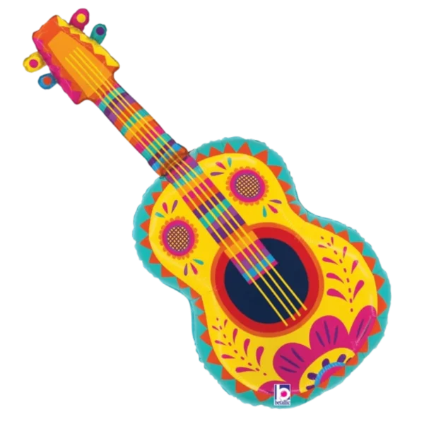 35" Betallic Festive Guitar Foil Balloon