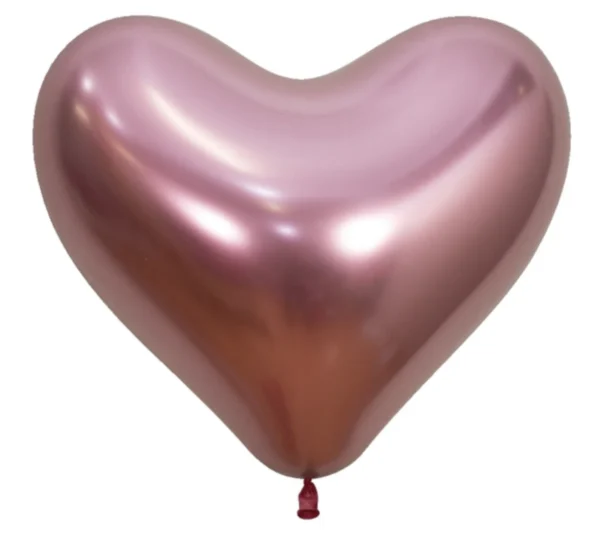 14" Sempertex Reflex Pink Heart Latex Balloons