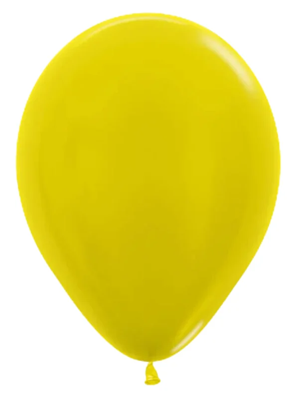 11" Sempertex Metallic Pearlized Yellow Latex Balloons