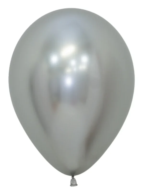11" Sempertex Reflex Silver Latex Balloons