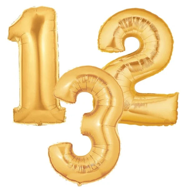 14" | 34" Betallic Gold Number Foil