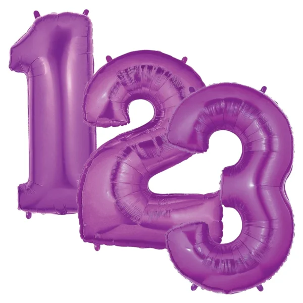 34" Betallic Purple Foil Number Balloon